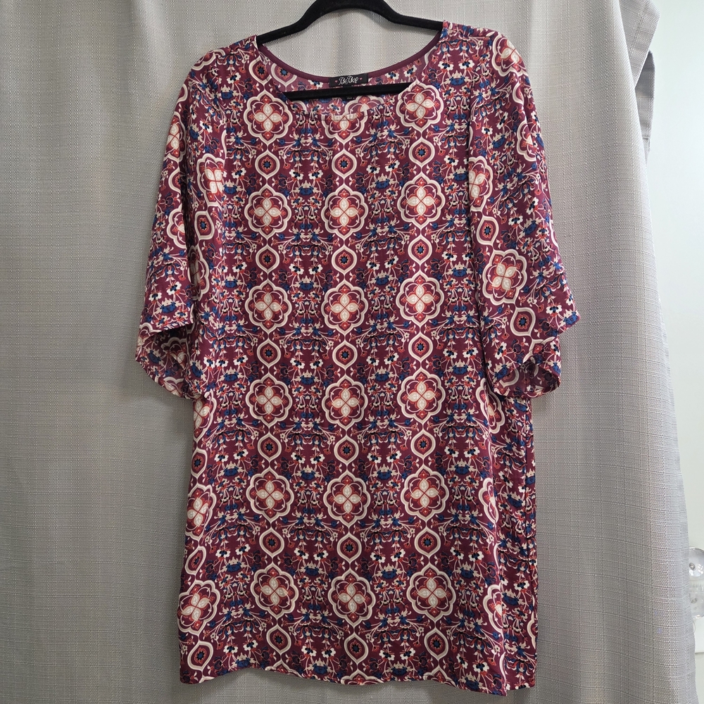 BeBop Purple and Blue Floral Top